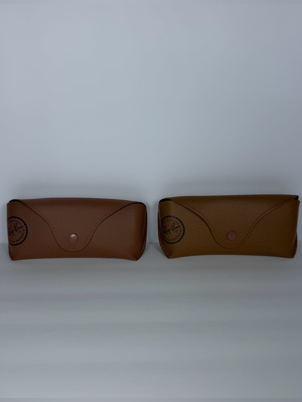 Ray-Ban Sunglasses Replacement Cases Genuine Leather Brown Tan Luxottaic 100% UV